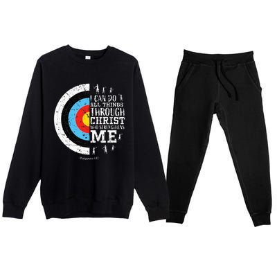 Cute Archery Gifts Premium Crewneck Sweatsuit Set