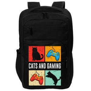 Cats And Gaming For The Cat Lover Gamer Video Game Player Impact Tech Backpack