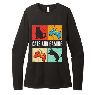 Cats And Gaming For The Cat Lover Gamer Video Game Player Womens CVC Long Sleeve Shirt