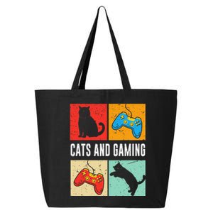 Cats And Gaming For The Cat Lover Gamer Video Game Player 25L Jumbo Tote