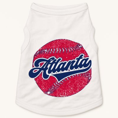 Classic Atlanta, Georgia Baseball Fan Retro Vintage Doggie Tank