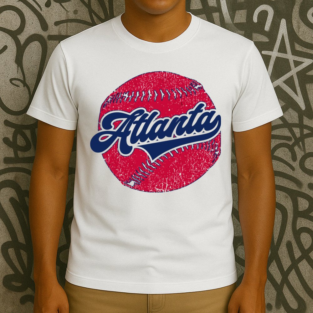 Classic Atlanta, Georgia Baseball Fan Retro Vintage T-Shirt