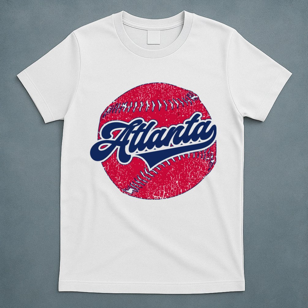 Classic Atlanta, Georgia Baseball Fan Retro Vintage T-Shirt