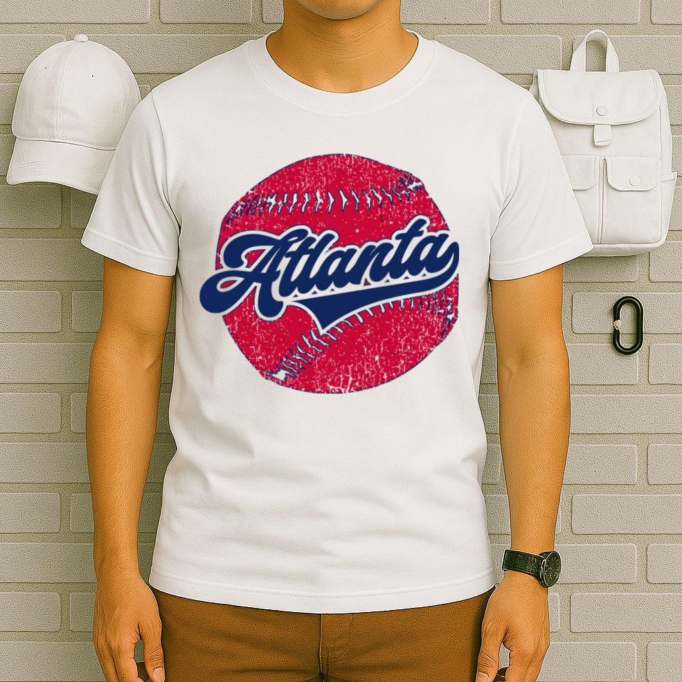 Classic Atlanta, Georgia Baseball Fan Retro Vintage T-Shirt