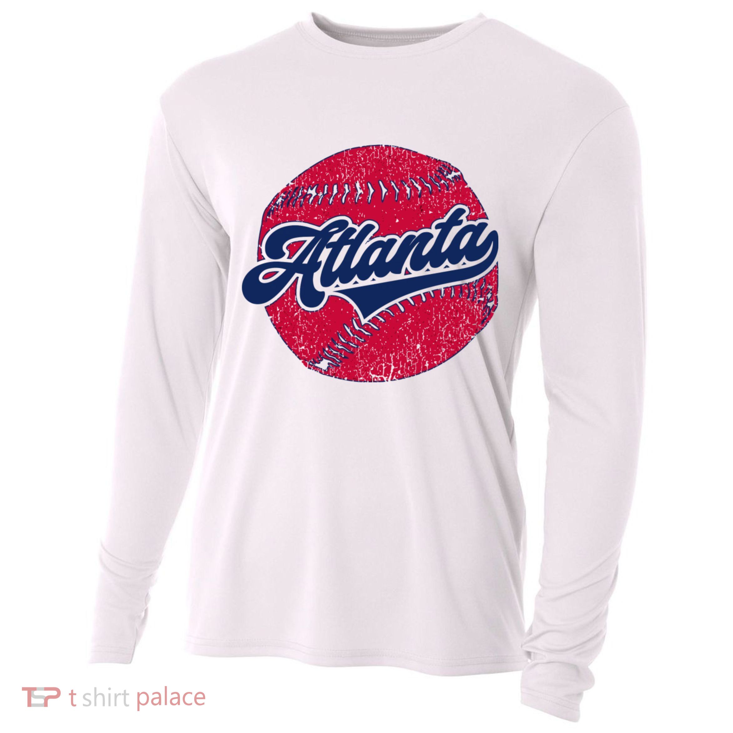 Classic Atlanta, Georgia Baseball Fan Retro Vintage Cooling Performance Long Sleeve Crew
