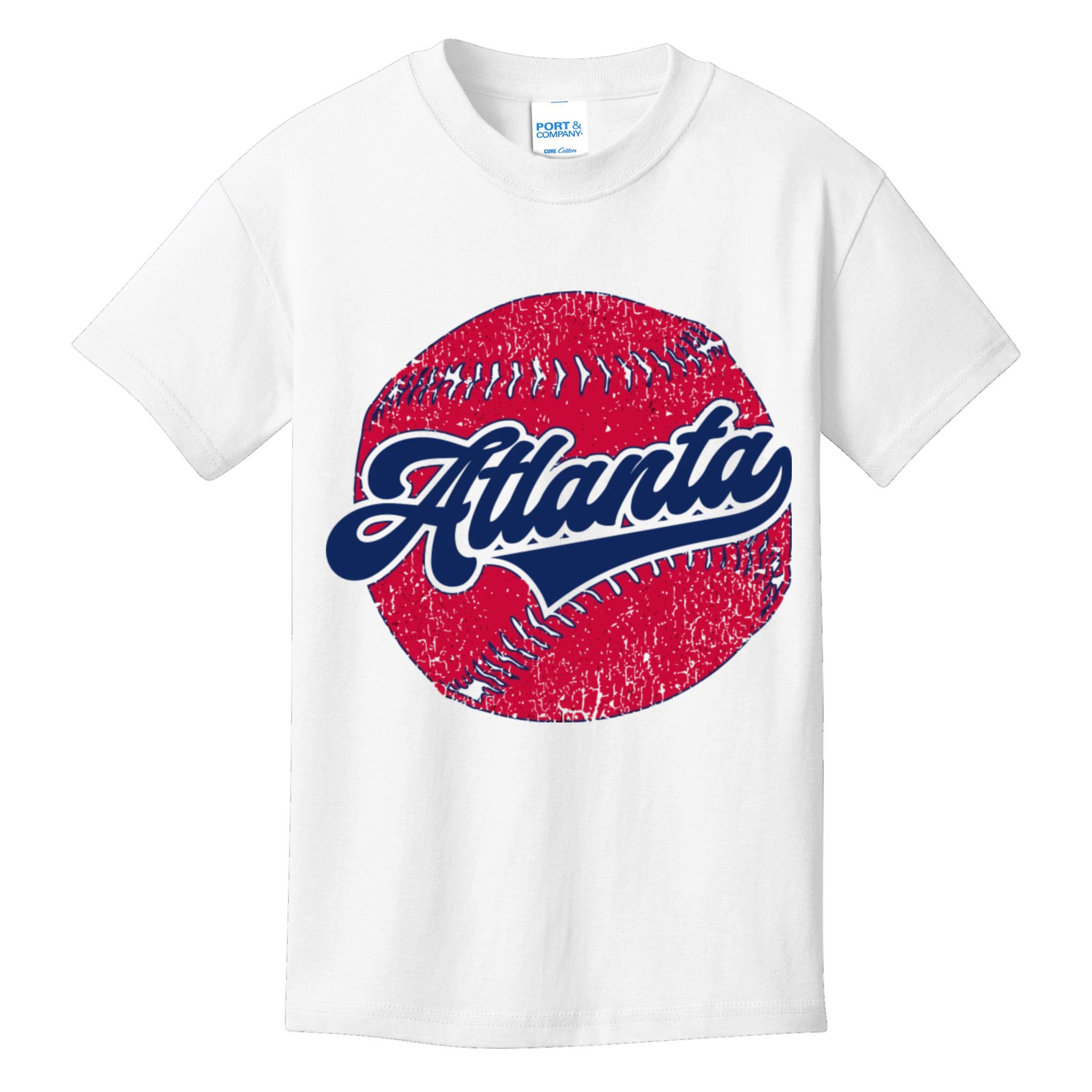 Classic Atlanta, Georgia Baseball Fan Retro Vintage Kids T-Shirt