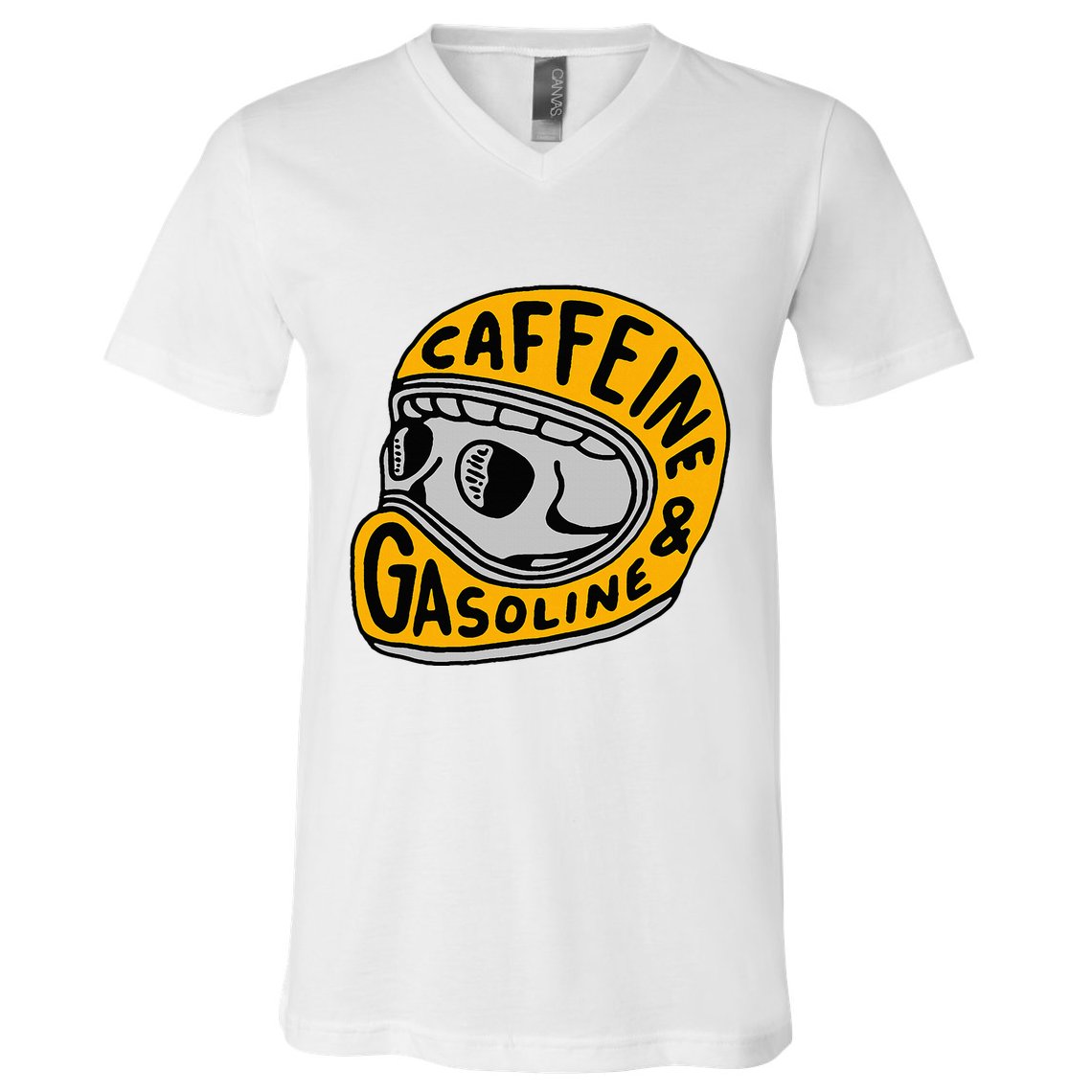 Caffeine And Gasoline V-Neck T-Shirt