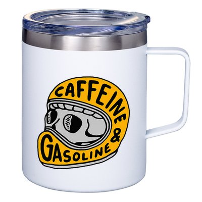 Caffeine And Gasoline 12oz Stainless Steel Coffee Mug