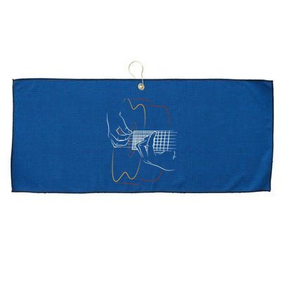 Cool Acoustic Guitar For Men Women Acoustic Guitar Player Large Microfiber Waffle Golf Towel