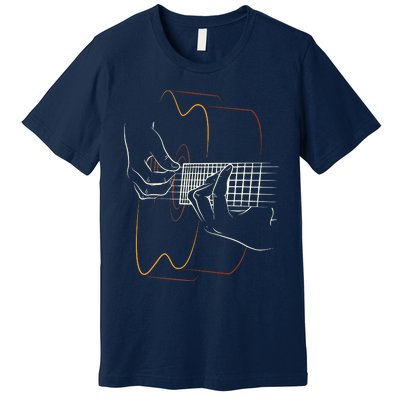 Cool Acoustic Guitar For Men Women Acoustic Guitar Player Premium T-Shirt