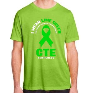 Cte Awareness Gift I Wear Lime Green For Cte Awareness Gift Adult ChromaSoft Performance T-Shirt