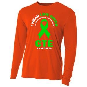 Cte Awareness Gift I Wear Lime Green For Cte Awareness Gift Cooling Performance Long Sleeve Crew