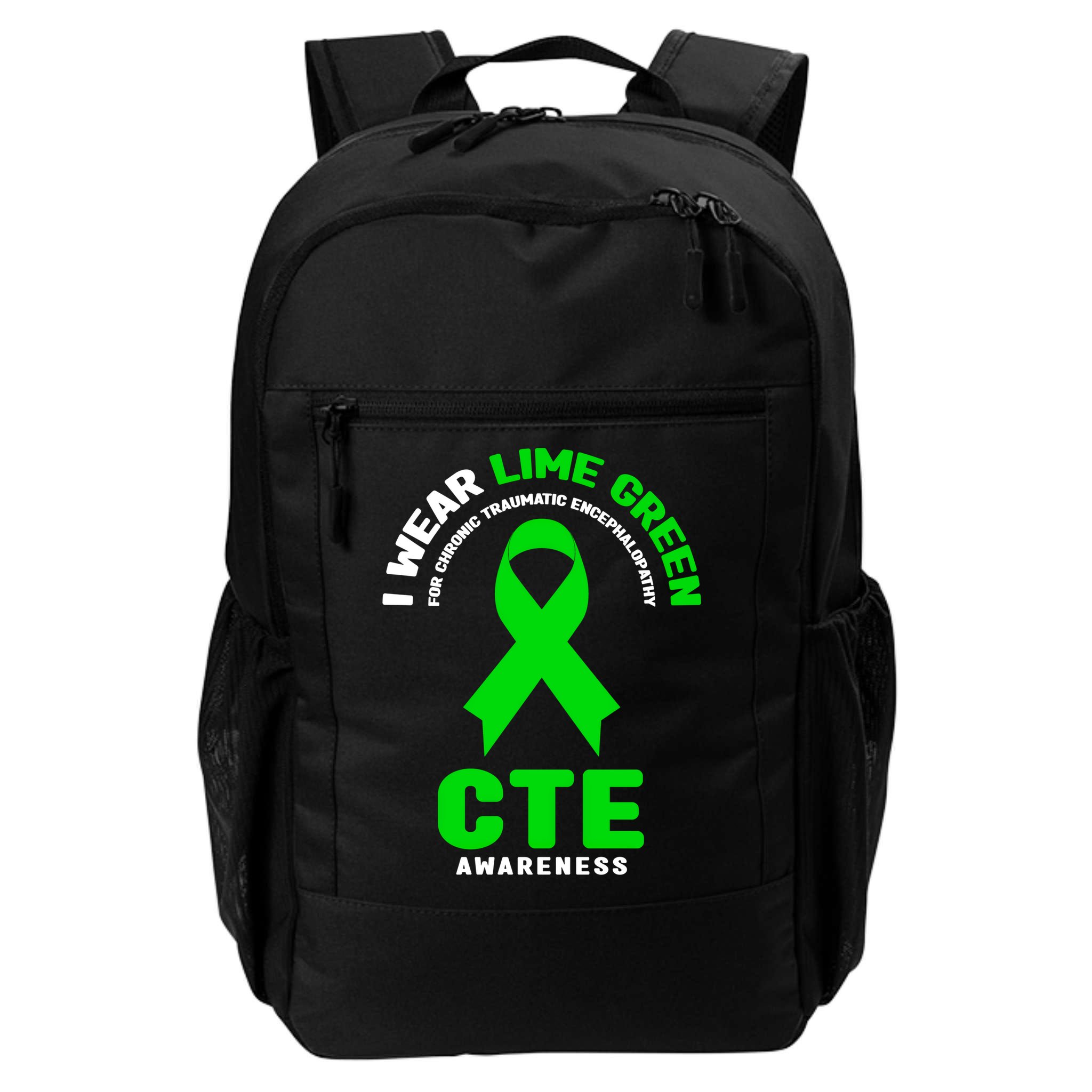 Cte Awareness Gift I Wear Lime Green For Cte Awareness Gift Backpack