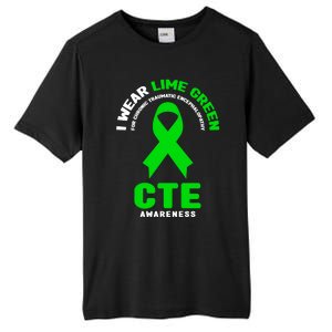 Cte Awareness Gift I Wear Lime Green For Cte Awareness Gift Tall Fusion ChromaSoft Performance T-Shirt