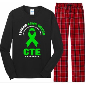 Cte Awareness Gift I Wear Lime Green For Cte Awareness Gift Long Sleeve Pajama Set