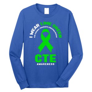 Cte Awareness Gift I Wear Lime Green For Cte Awareness Gift Long Sleeve Shirt