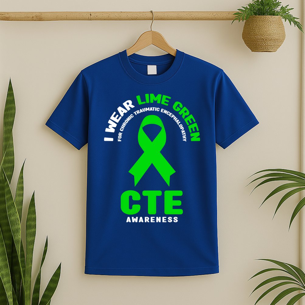 Cte Awareness Gift I Wear Lime Green For Cte Awareness Gift T-Shirt