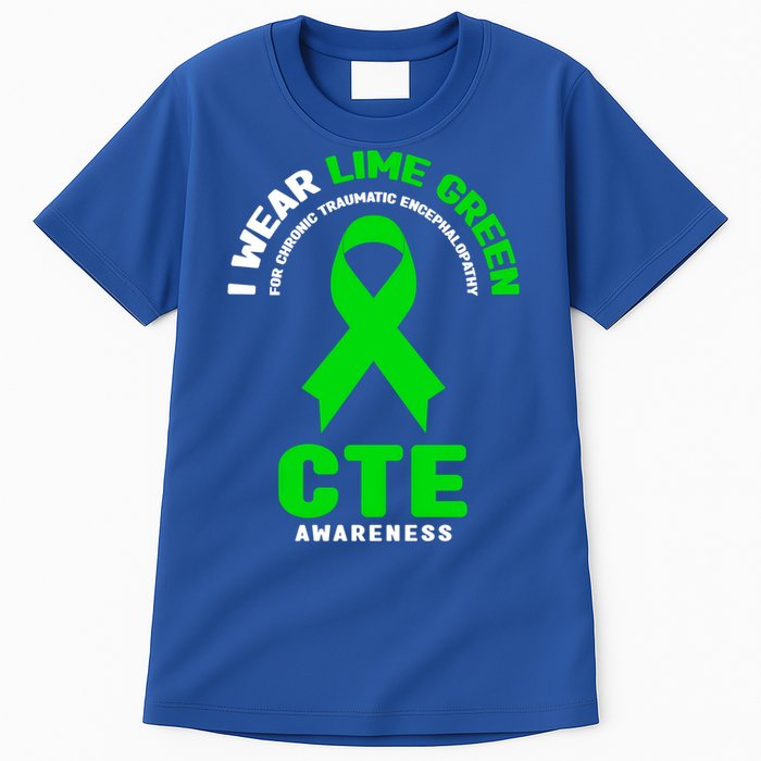 Cte Awareness Gift I Wear Lime Green For Cte Awareness Gift Tall T-Shirt