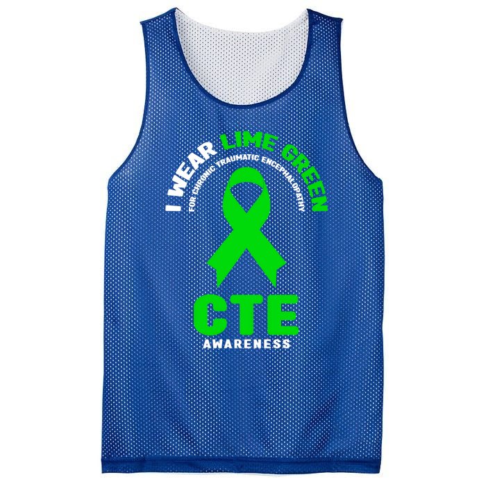 Cte Awareness Gift I Wear Lime Green For Cte Awareness Gift Mesh Reversible Basketball Jersey Tank