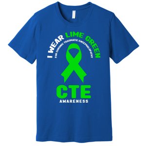 Cte Awareness Gift I Wear Lime Green For Cte Awareness Gift Premium T-Shirt