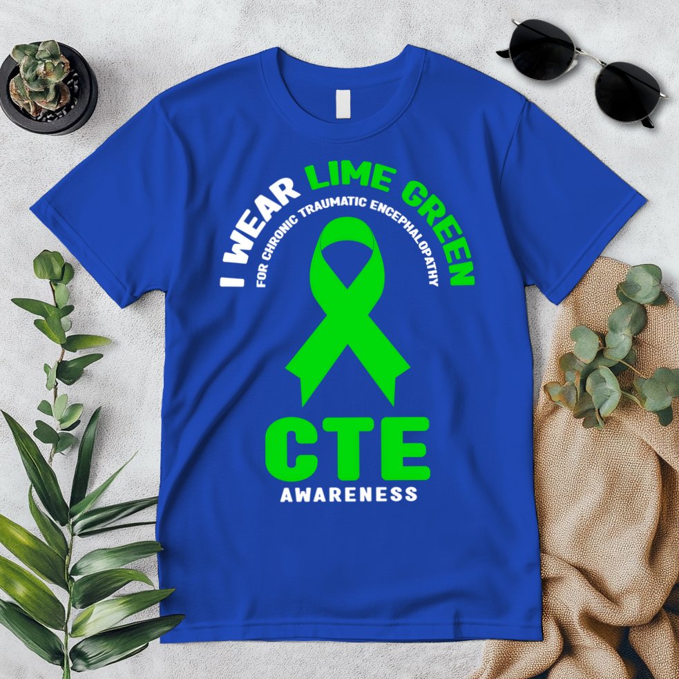 Cte Awareness Gift I Wear Lime Green For Cte Awareness Gift Premium T-Shirt