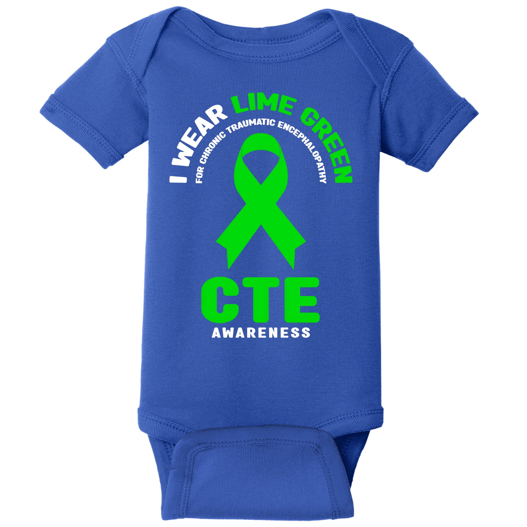 Cte Awareness Gift I Wear Lime Green For Cte Awareness Gift Baby Bodysuit