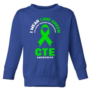 Cte Awareness Gift I Wear Lime Green For Cte Awareness Gift Toddler Sweatshirt