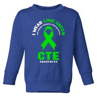 Cte Awareness Gift I Wear Lime Green For Cte Awareness Gift Toddler Sweatshirt