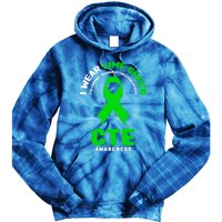 Cte Awareness Gift I Wear Lime Green For Cte Awareness Gift Tie Dye Hoodie