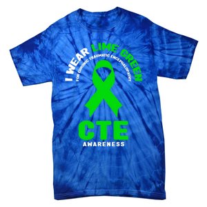 Cte Awareness Gift I Wear Lime Green For Cte Awareness Gift Tie-Dye T-Shirt