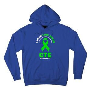 Cte Awareness Gift I Wear Lime Green For Cte Awareness Gift Tall Hoodie