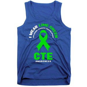 Cte Awareness Gift I Wear Lime Green For Cte Awareness Gift Tank Top