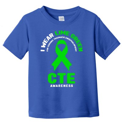 Cte Awareness Gift I Wear Lime Green For Cte Awareness Gift Toddler T-Shirt