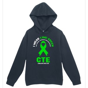 Cte Awareness Gift I Wear Lime Green For Cte Awareness Gift Urban Pullover Hoodie