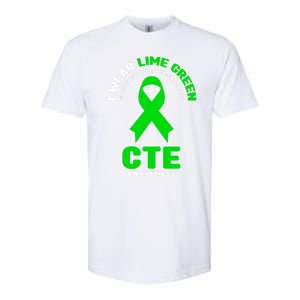 Cte Awareness Gift I Wear Lime Green For Cte Awareness Gift Softstyle CVC T-Shirt