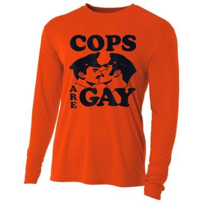 Cops Are Gay LGBT Funny Apparel Cooling Performance Long Sleeve Crew