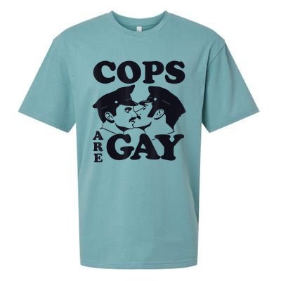 Cops Are Gay LGBT Funny Apparel Sueded Cloud Jersey T-Shirt