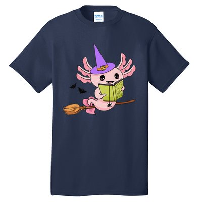 Cute Axolotl Halloween Axolotl Witch Casting Spells Tall T-Shirt