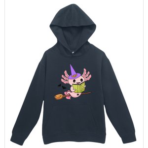 Cute Axolotl Halloween Axolotl Witch Casting Spells Urban Pullover Hoodie