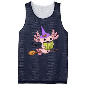 Cute Axolotl Halloween Axolotl Witch Casting Spells Mesh Reversible Basketball Jersey Tank