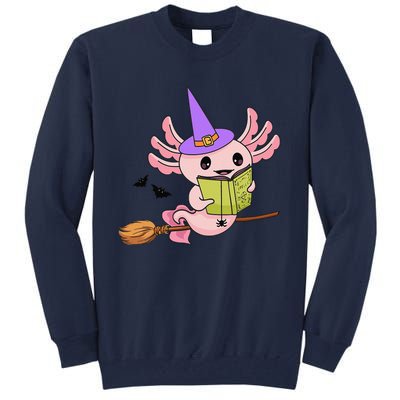 Cute Axolotl Halloween Axolotl Witch Casting Spells Tall Sweatshirt