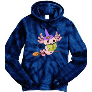 Cute Axolotl Halloween Axolotl Witch Casting Spells Tie Dye Hoodie