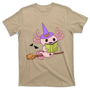 Cute Axolotl Halloween Axolotl Witch Casting Spells T-Shirt