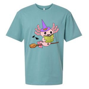 Cute Axolotl Halloween Axolotl Witch Casting Spells Sueded Cloud Jersey T-Shirt