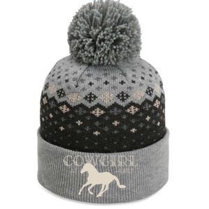 Cow At Heart With Horse Design Meaningful Gift The Baniff Cuffed Pom Beanie