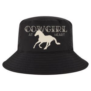 Cow At Heart With Horse Design Meaningful Gift Cool Comfort Performance Bucket Hat