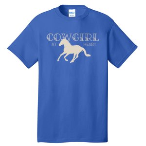 Cow At Heart With Horse Design Meaningful Gift Tall T-Shirt