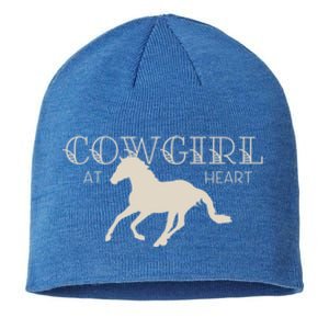 Cow At Heart With Horse Design Meaningful Gift Sustainable Beanie