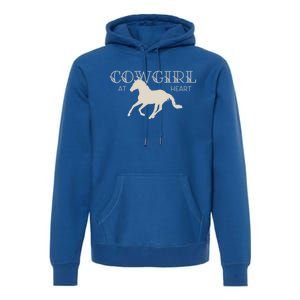 Cow At Heart With Horse Design Meaningful Gift Premium Hoodie