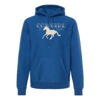 Cow At Heart With Horse Design Meaningful Gift Premium Hoodie